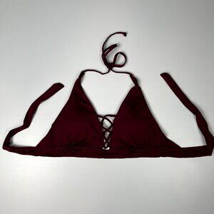 Mossimo Triangle Bikini Top Burgundy‎ M